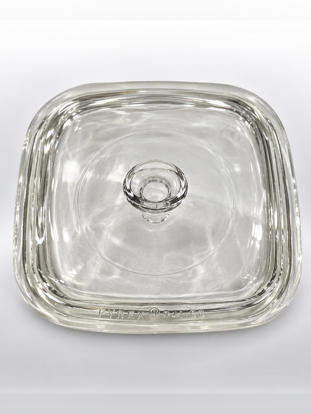 Vintage PYREX A-9-C Clear Glass Square Replacement Lid CorningWare